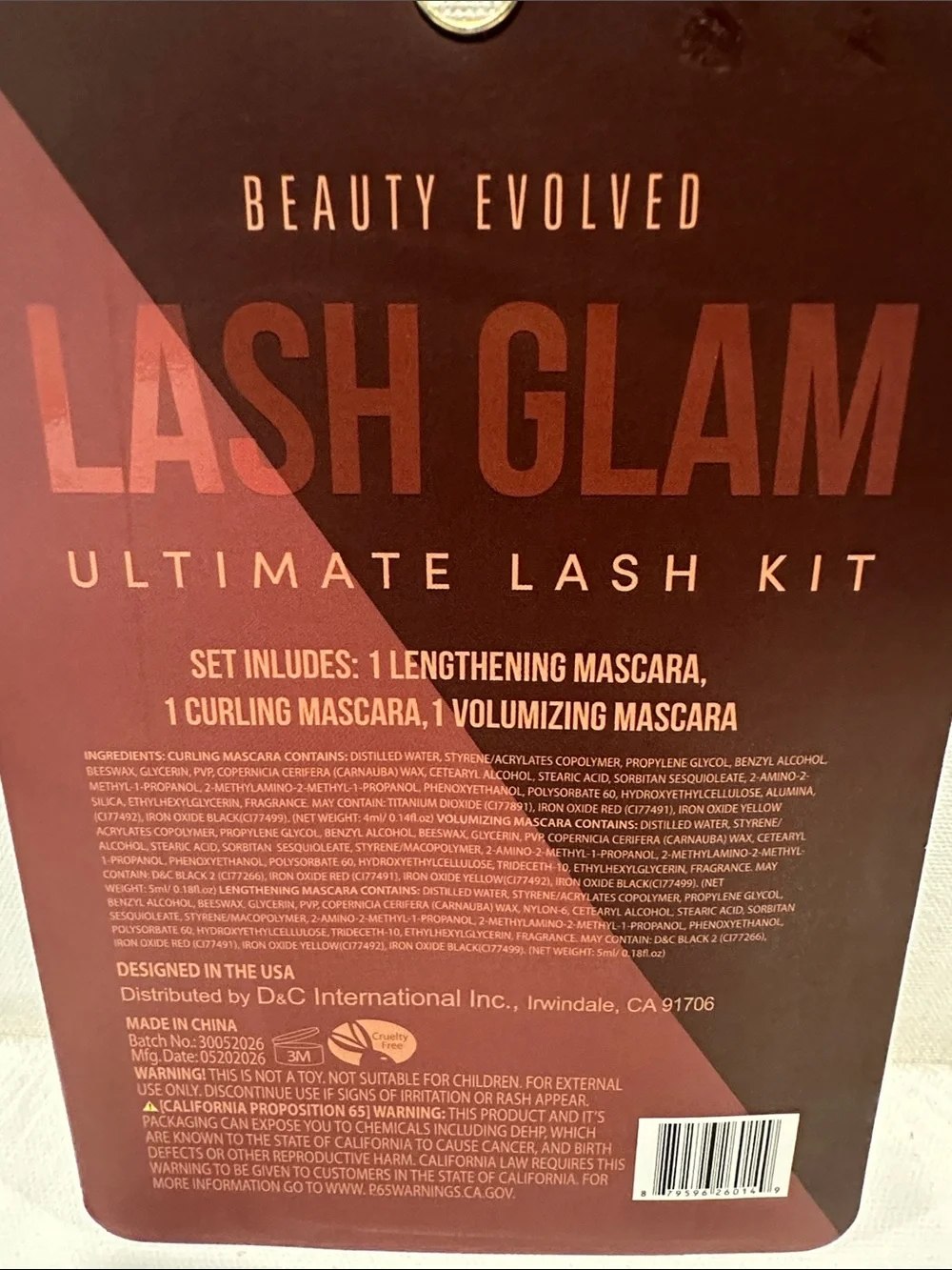 Beauty Evolved Lash Glam Ultimate Lash Kit black and brown.